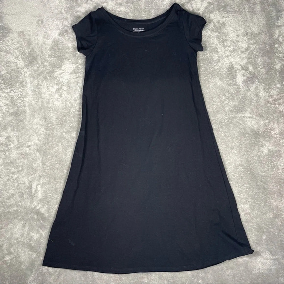 Eileen Fisher Dress Women’s Sz XS Black Cotton Scoop Neck Stretchy Shirt Dress - Picture 3 of 8